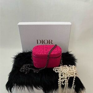 Dior Fuchsia Mini Bag with Chain